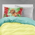 thumbnail image 2 of Dachshund Poinsettas Fabric Standard Pillowcase, 2 of 2