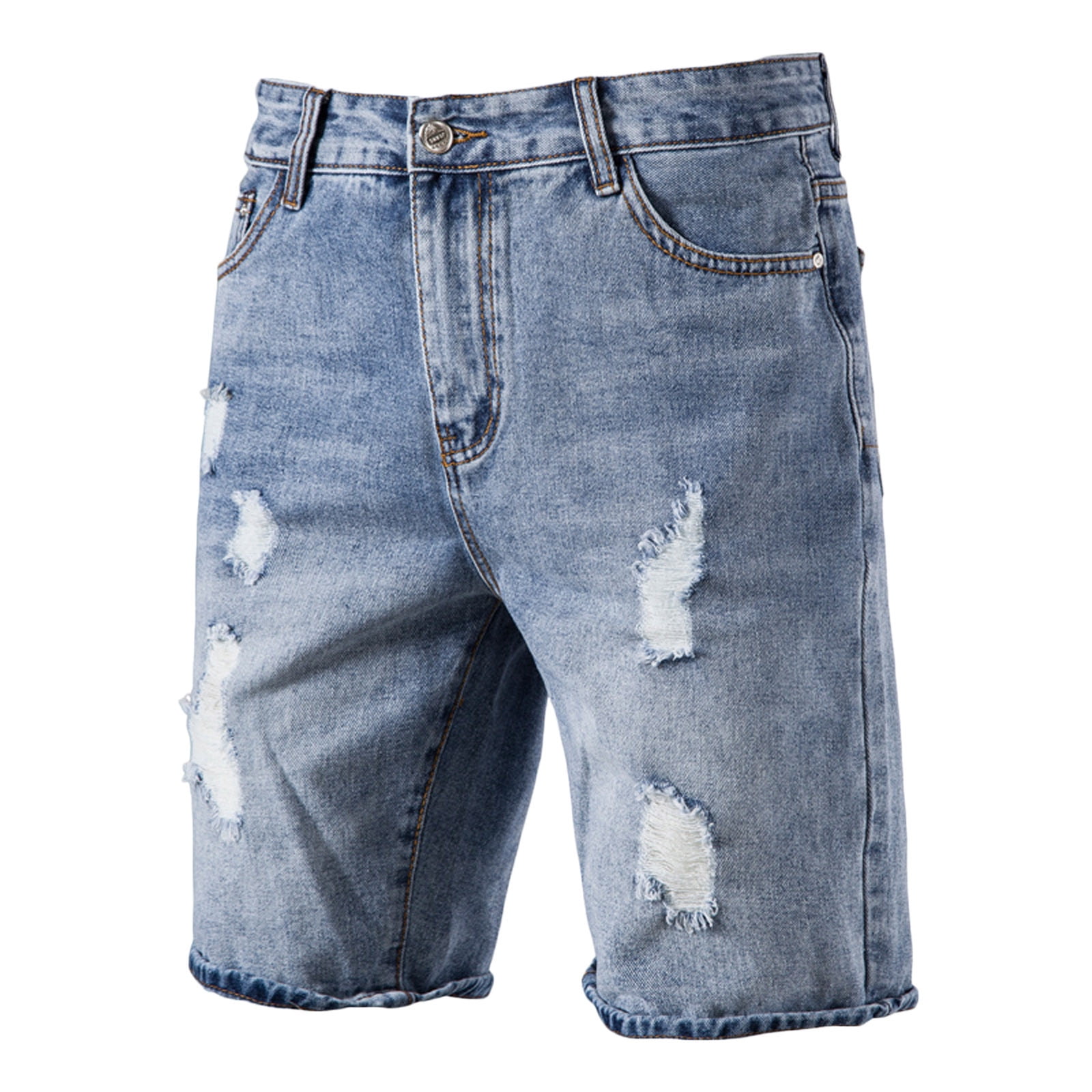 ELFINDEA Shorts Men's Jeans Shorts Ripped Distressed Denim Shorts