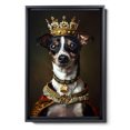 thumbnail image 2 of Hudo Pet Portrait in a Royal Costume Dog - Rat Terrier Dog Poster, Dog Pictures Wall Decor, Rat Terrier Dog Canvas Wall Art Framed Dog Lovers Gifts 12x18 Inch, 2 of 5