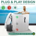 thumbnail image 2 of ABORON Round Ice Bath Tub Cold Plunge Tub with Cover for Athletes, 185 Gallons Cold Water Plunge Tubs, Portable Ice Bath at Home Outdoor, Water Chiller Compatible, 39.4in x 39.4in x 35.4in, 2 of 10