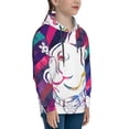 thumbnail image 3 of Uemuo Colorful Bulldog Pattern Hooded Sweatshirt for Youth Pullover with Kangaroo Pocket Trendy youth sweatshirt Casual Hoodie for Boys and Girls-Medium, 3 of 6