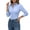 Blue, variant on Womens Slim Fit Long Sleeve Stretch Shirt Free Office Blouse Concealed Placket Work Top Grey XXXXXL