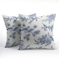 thumbnail image 2 of White Blue Bird Pillow Covers 20x20 Set of 2 Decorations Chinoiserie Vintage Throw Pillow Covers Decor Rustic Pillowcases Oriental Pattern Farmhouse Cozy Soft for Sofa Bed Chair Home Decorative, 2 of 4