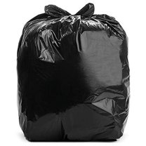 Commander 33 Gallon 0.59 MIL Black Heavy Duty Garbage Bags - 33" x 39" - Pack of 250 - for Contractor, Janitorial, Industrial, & Commercial