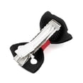 thumbnail image 2 of Pet Dog Puppy Dots Pattern Bowknot Grooming Hairpin Barrette Clip 5 Pcs Black, 2 of 2
