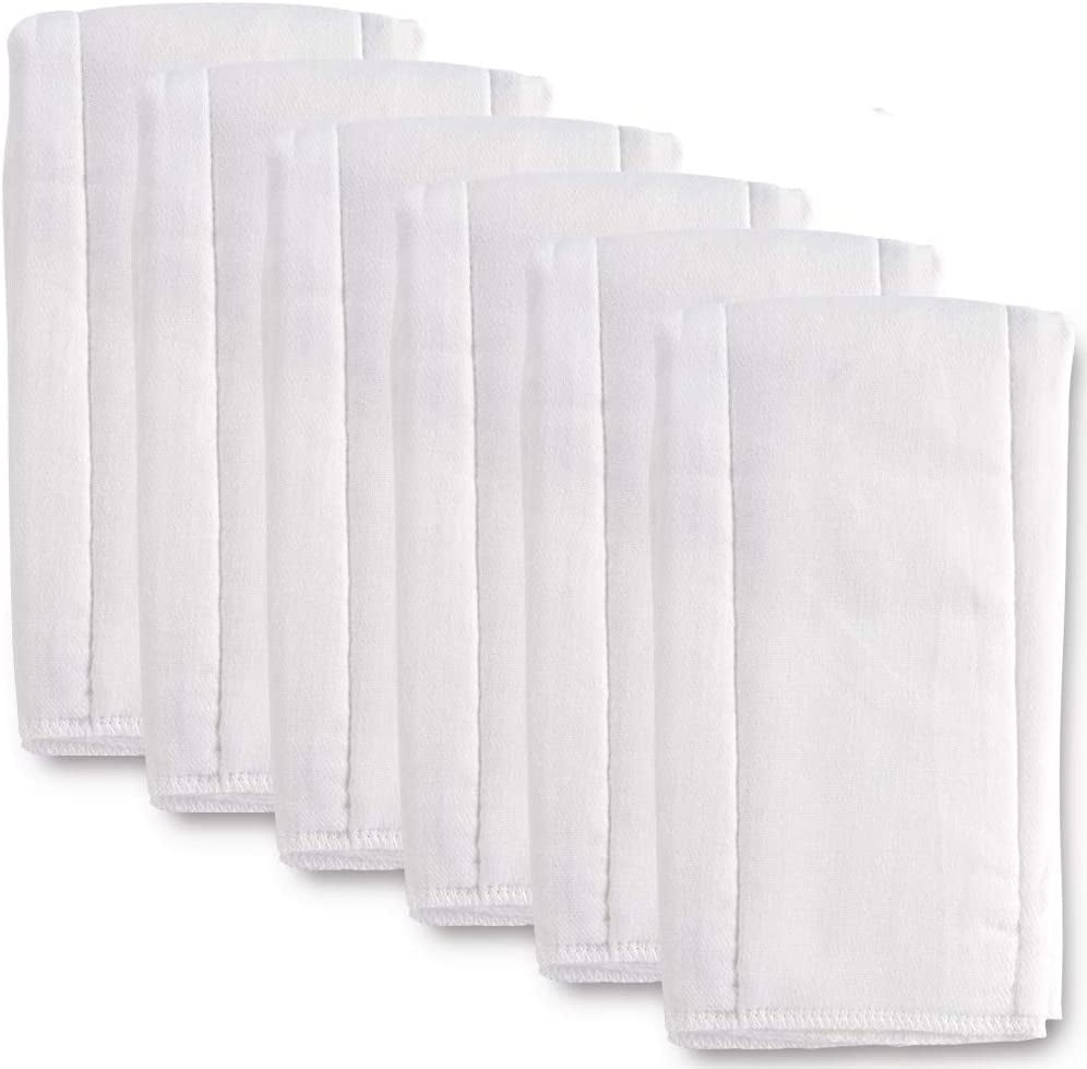 Gerber Birdseye 100% Cotton 3-Ply Prefold Cloth Diapers White 20”x 14” 10 Ct 