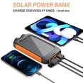 thumbnail image 4 of OWNTECH Portable Solar Charger for iPhone Android, 38800mAh Power Bank with 5 USB Port, 4 of 7