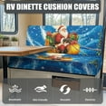 thumbnail image 4 of Yuyamidu Christmas RV Dinette Cushion Covers Santa Claus Camper Cushion Slipcover 1 Bench Cover 1 Backrest Cover Washable Seat Sofa Chair Cover RV Accessory, Blue, 4 of 7