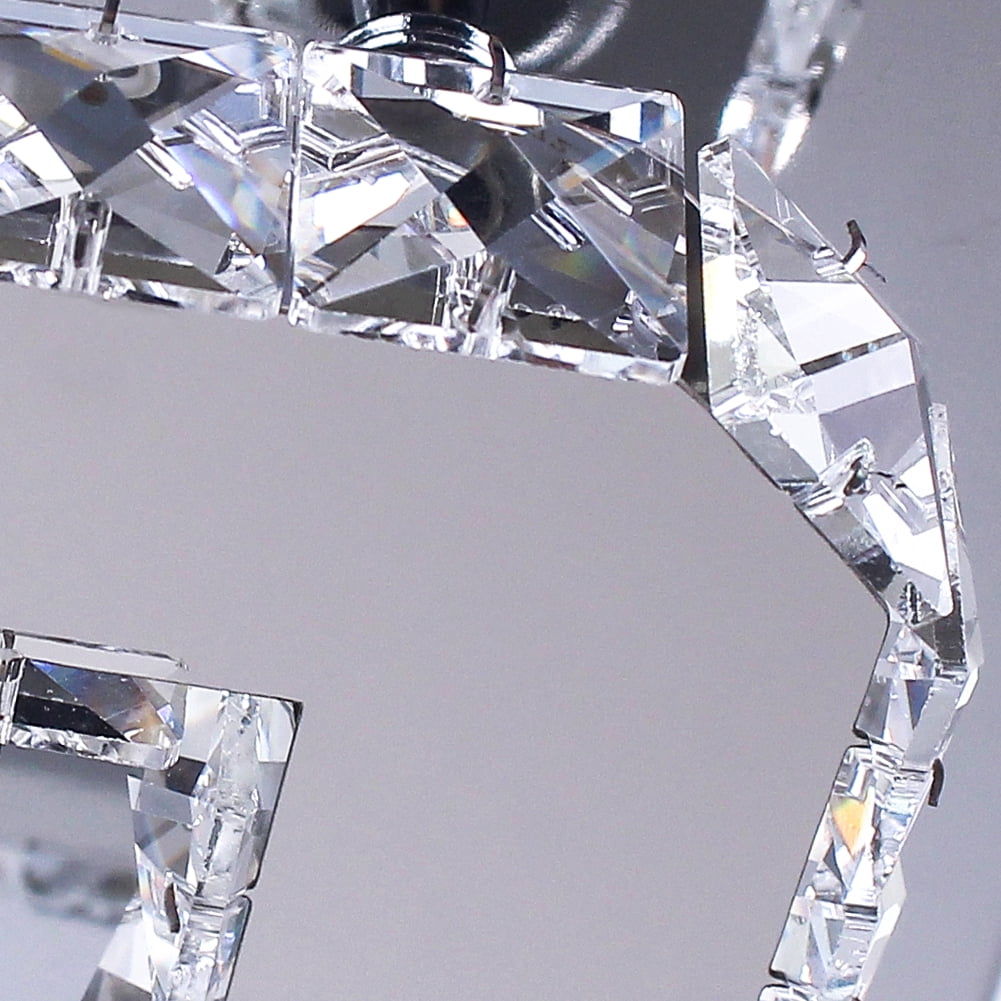LED Ceiling Light Square Chandelier Crystal Pendant Lamp Modern Lighting Fixture