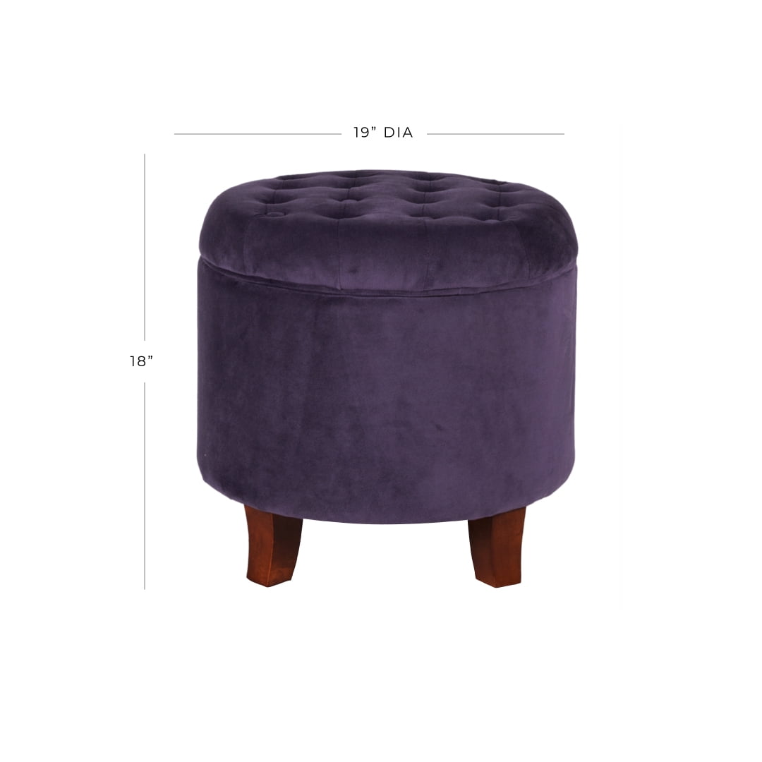 HomePop Tufted Round Ottoman with Storage, Multiple Colors