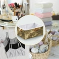 thumbnail image 3 of DEIARA Golden Flower Storage Basket Foldable Easy to Clean Durable with Hollow Support Plate with Handle 11.02×11.02×11.02 in, 3 of 8