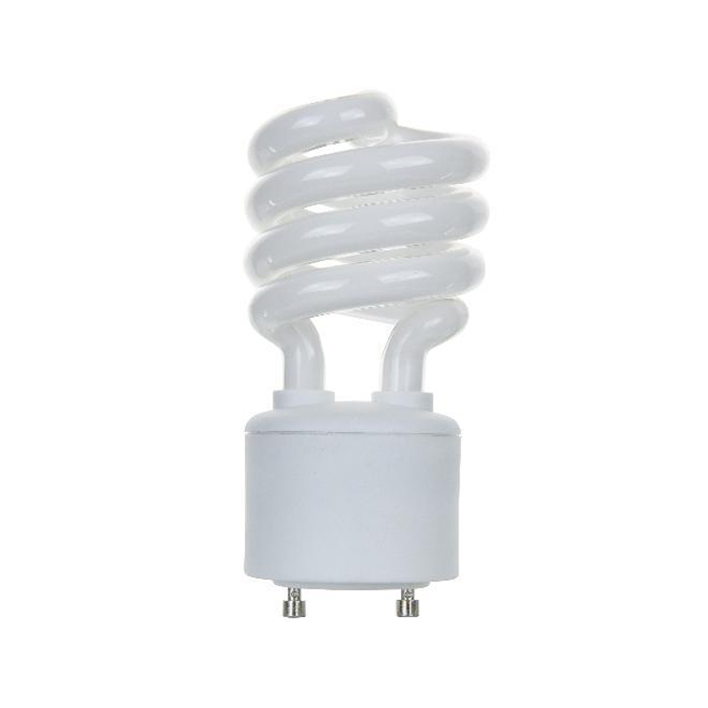 9W Compact Fluorescent Light Bulb T2 Spiral CFL Pack of 4 4100k Cool White 40 Watt Equivalent UL Listed 120V E26 Medium Base 540 Lumens
