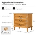 thumbnail image 3 of Farmhouse 3-Drawer End Table with Tray Storage and Charging Station for Sofa, Recliner or Chair Acorn, 3 of 7