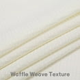thumbnail image 5 of Haperlare Kitchen Curtain 30"W x 24"L Waffle Woven Textured Light Filtering Tier Curtains for Bathroom Cafe, Ivory, 2 Panels, 5 of 8
