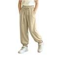thumbnail image 3 of Pretxorve Kids Girls Wide Leg Pants Light Loose Casual Everyday Bottoms Sizes 1-14Y, 3 of 5