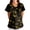 Black, variant on Women's V-Neck Floral Print Scrubs Top Lightweight Medical Uniform Tops with Pockets Comfortable Nursing Short Sleeve Tunic Loose Blouse Work Shirts