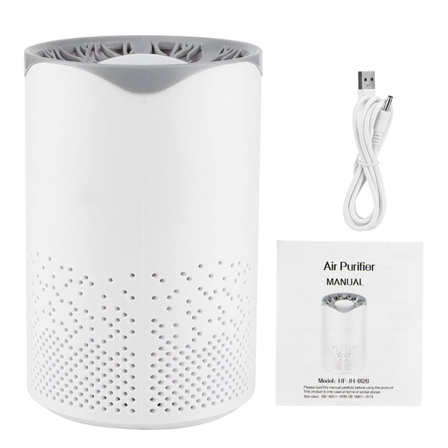 Mini purificador de aire portátil USB, limpiador de aire UV de iones negativos, eliminación de formaldehído PM2.5 para oficina en casa