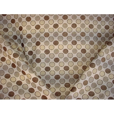 Designer Toile Fabric Vision Fabrics Calypso in Hunter - Plush Transitional Geometric Circle Chenille Designer Upholstery Drapery Fabric - By the Yard ()