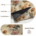 thumbnail image 6 of Retro Orange Spring Floral Round Area Rug 7Ft Washable Circle Rugs for Dorm Laundry Room, Vintage Botanical Peony Farmhouse Non-Slip Carpet Floor Mats Indoor Outdoor Carpet Runner Home Decor, 6 of 8