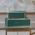 thumbnail image 3 of Uttermost Karis 2-Piece Transitional Polyresin Box Set in Emerald Green/Gold, 3 of 5
