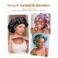 thumbnail image 4 of Gorro de pelo YANIBEST de satén de doble capa para mujeres y hombres, 4 of 7