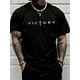 thumbnail image 1 of Men's Casual Crew Neck T-Shirt, 95% Polyester 5% Elastane Knit Fabric, Regular Fit with Victory Graphic Print, Everyday Tshirt|Bold Graphic Print|Comfortable Fit, PLUS SIZE, 1 of 6