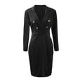 thumbnail image 5 of KaLI_store Formal Dresses for Women Womens Wedding Guest Dresses Elegant Wrap Maxi Dresses Summer Long Formal V Neck Dresses for Women Black,XL, 5 of 5
