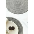 thumbnail image 5 of 15 Inch Round Braided Placemats Set of 4, Washable Heat Resistant Cotton Polyester Circle Place Mats for Kitchen Dining Table - Navy Blue, 5 of 5