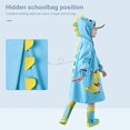 thumbnail image 4 of Chubasqueros para niños, chubasquero para niños de dibujos animados en 3D, chubasquero para niños pequeños y niñas (azul, grande) JAMW Sencillez, 4 of 5