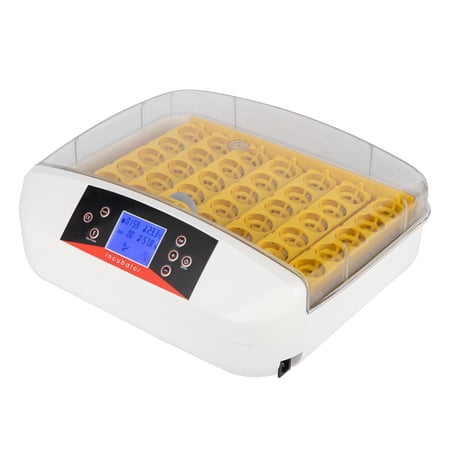 Zimtown 42-Egg Practical Fully Automatic Poultry Incubator with Egg Candler US Standard Yellow & & White & Transparent
