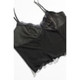 thumbnail image 2 of Ragstock Black Lace Trimmed Mesh Body Cami, 2 of 4