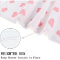 thumbnail image 6 of jafea Valentine''s Day Shower Curtain, Weighted Bottom Romantic Love Theme Pink Little Heart Farmhouse Girly Fabric Bathroom Curtain Home Decor Waterproof Washable with 12 Hooks,72"x72", 6 of 6