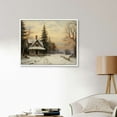 thumbnail image 2 of ONETECH  Vintage Christmas Wall Art Retro Cottage Rustic Nature Landscape Canvas Posters Winter Village Famous Painting Wall Art Prints Antique Farmhouse Aesthetic Wall Decor, 2 of 4