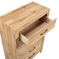 thumbnail image 7 of Modern 5pc Full Bedroom Set Natural Finish Chevron Design Bed Furniture, 7 of 7