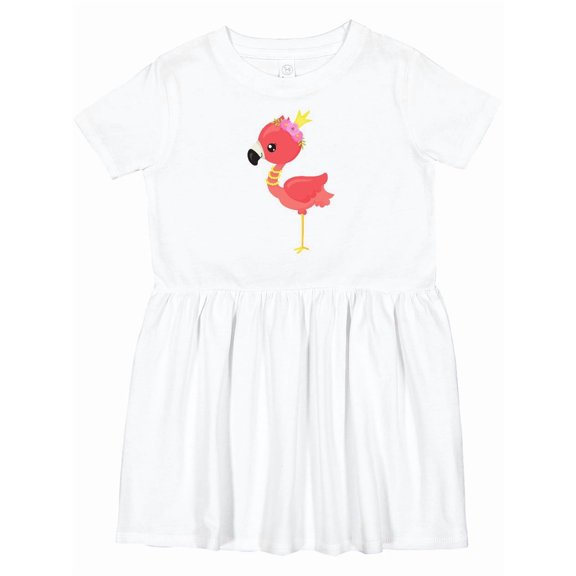 Inktastic Princess Flamingo, Crown, Cute Flamingo, Flowers Girls Toddler Dress