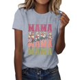 thumbnail image 1 of TSADFHJI Chandails en Molleton pour Femmes Sans Capuches Longs Décontractés Imprimés Col Rond Manches Courtes Tee Tops Tunique Blouse m Gris, 1 of 5