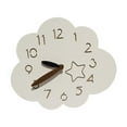 thumbnail image 2 of Reloj de pared con diseño de nube, silencioso y creativo, para habitación infantil, guardería, interior con patrón de estrellas, 2 of 9