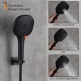 thumbnail image 4 of Boyel Living Shower System Wall Mount 10 inches Shower Faucet Head 3 Function Handheld Shower Head Combo Set,Matte Black, 4 of 9