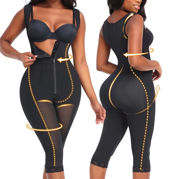 Body extragrande para mujer con ajuste ceñido, reafirmante abdominal, realzador de glúteos y moldeador corporal.