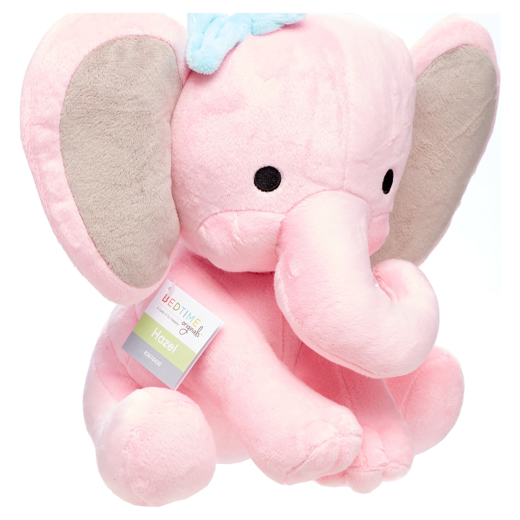 Bedtime Originals Twinkle Toes Pink Elephant Plush - 10” Hazel - image 3 of 7