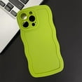 thumbnail image 4 of Designed for iPhone 11 Case, Cute Curly Wave Edge Phone Cover, Soft Liquid Silicone Camera Protection Phone Case with iPhone 11, Green, 4 of 14