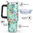 thumbnail image 3 of Boho Flowers 40 OZ Tumbler Cup with Lid and Straw Gifts for Mom Friend Sister Grandma, 3 of 7