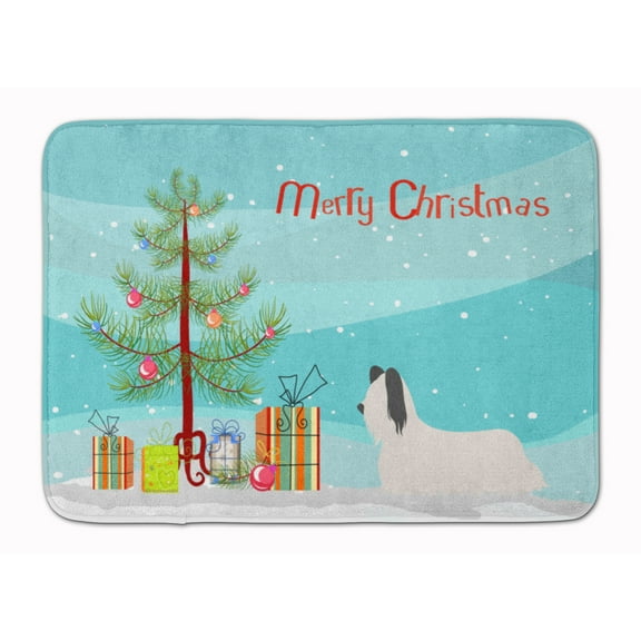Skye Terrier Christmas Machine Washable Memory Foam Mat