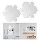 thumbnail image 5 of 2x12/Set 3D Espejo Pegatinas de Pared Extraíbles para Dormitorio Sala Decoración Plata , multicolor, 4 piezas, 5 of 8