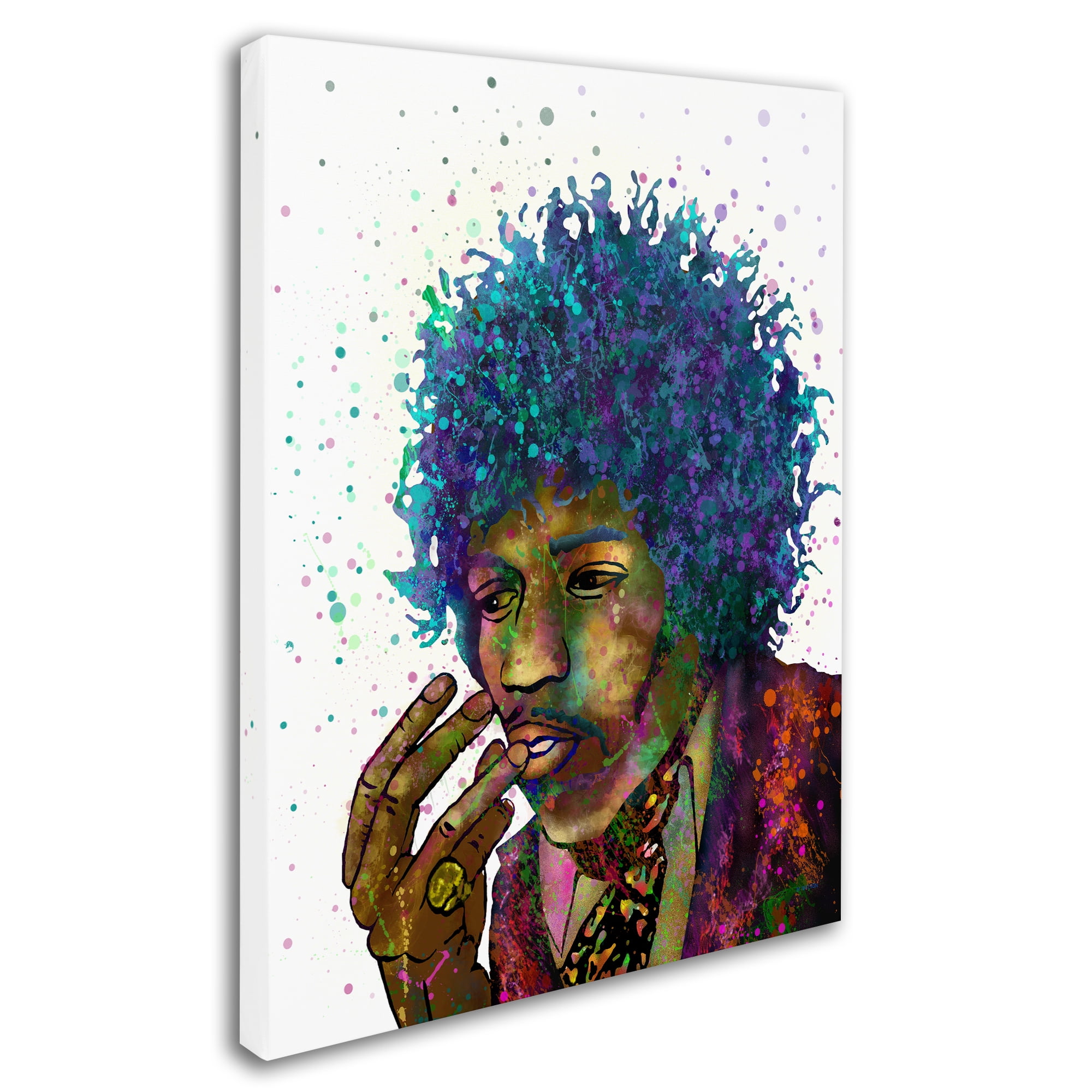 Trademark Fine Art "Jimi Hendrix" Canvas Art by Marlene Watson