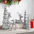 thumbnail image 5 of Ayieyill 5PCS Tree and Reindeer Decortion, Christmas Tree Reindeer Figurines, Christmas Decortion Indoor (Bright Silver), 5 of 7