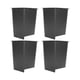 thumbnail image 3 of elevadores trapezoidales negros de 8 pulgadas para cama, silla, patas de apoyo, elevadores adicionales para muebles, color negro., 3 of 14
