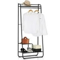 thumbnail image 2 of NEX Heavy Duty with Hanging Rod 2-Tier Shelf Garment Rack, Metal, Black, 2 of 8
