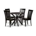 thumbnail image 2 of Baxton Studio Zora Modern and Contemporary Dark Brown Finished Wood 5-Piece Dining Set, 2 of 7