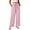 Pink, variant on Admvng Women's Cotton Pants with Pockets High Waist Bow Tie Wide Leg Casual Trousers
